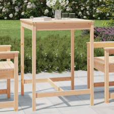 vidaXL tömör fenyőfa kerti asztal 82,5x82,5x110 cm kerti bútor