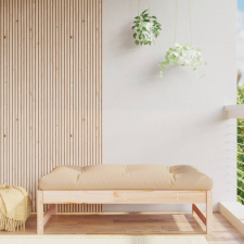 vidaXL tömör fenyőfa kerti lábzsámoly párnával 120x80 cm kerti bútor