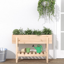vidaXL tömör fenyőfa kerti magaságyás 101 x 30 x 69 cm kerti tárolás