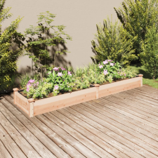 vidaXL tömör fenyőfa kerti magaságyás béléssel 240x60x25 cm bútor