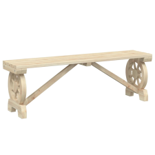 vidaXL tömör fenyőfa kerti pad 115 cm (365111) kerti bútor