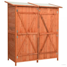 vidaXL Tömör fenyőfa kerti szerszámfészer 136x75x160 cm kerti tárolás