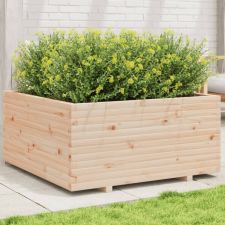 vidaXL tömör fenyőfa kerti virágláda 100 x 100 x 49,5 cm kerti tárolás