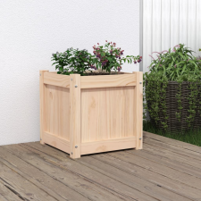 vidaXL Tömör fenyőfa kerti virágtartó 40x40x40 cm kerti tárolás