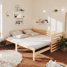 vidaXL tömör fenyőfa kihúzható kanapéágy 2 x (90 x 200) cm ágy és ágykellék