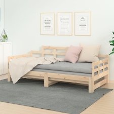 vidaXL tömör fenyőfa kihúzható kanapéágy 2 x (90 x 200) cm ágy és ágykellék