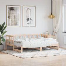 vidaXL tömör fenyőfa kihúzható kanapéágy 80 x 200 cm ágy és ágykellék