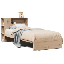 vidaXL tömör fenyőfa könyvespolcos ágy matrac nélkül 75 x 190 cm (3322369) ágy és ágykellék