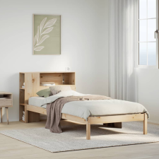 vidaXL tömör fenyőfa könyvespolcos ágy matrac nélkül 90 x 190 cm ágy és ágykellék