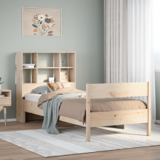 vidaXL tömör fenyőfa könyvespolcos ágy matrac nélkül 90 x 190 cm ágy és ágykellék