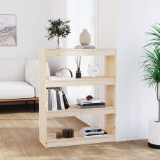 vidaXL tömör fenyőfa könyvszekrény/térelválasztó 80 x 30 x 103,5 cm bútor