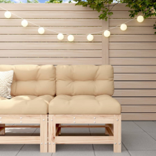 vidaXL tömör fenyőfa középső kanapé párnákkal kerti bútor