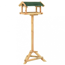 vidaXL tömör fenyőfa madáretető állvánnyal 37 x 28 x 100 cm etető, itató madaraknak