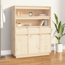 vidaXL tömör fenyőfa magasszekrény 89x40x116,5 cm bútor