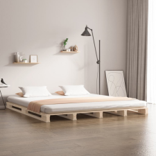 vidaXL tömör fenyőfa raklapágy 140 x 200 cm ágy és ágykellék