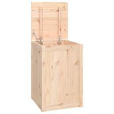 vidaXL tömör fenyőfa szennyestartó láda 44 x 44 x 66 cm (823564) bútor