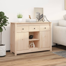 vidaXL tömör fenyőfa tálalószekrény 100 x 35 x 74,5 cm bútor