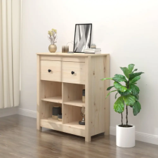vidaXL tömör fenyőfa tálalószekrény 70 x 35 x 80 cm bútor