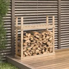 vidaXL tömör fenyőfa tűzifatartó állvány 110x35x108,5 cm kerti tárolás