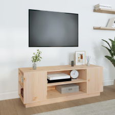 vidaXL tömör fenyőfa TV-szekrény 110 x 35 x 40,5 cm bútor