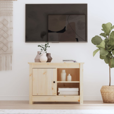 vidaXL tömör fenyőfa TV-szekrény 70 x 36,5 x 52 cm bútor