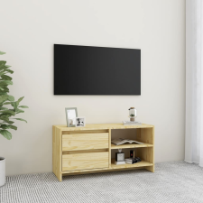 vidaXL tömör fenyőfa TV-szekrény 80 x 31 x 39 cm bútor