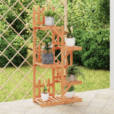 vidaXL tömör fenyőfa virágtartó állvány 60 x 25 x 130 cm kerti dekoráció