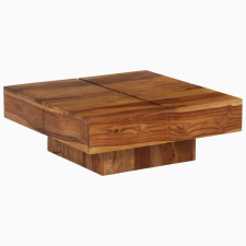 vidaXL Tömör kelet-indiai rózsafa dohányzóasztal 80 x 80 x 30 cm bútor
