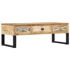 vidaXL tömör mangófa dohányzóasztal 110 x 50 x 38 cm bútor