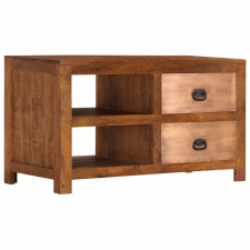 vidaXL tömör mangófa dohányzóasztal 2 fiókkal 90x40x50 cm (247940) bútor