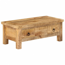  vidaXL tömör mangófa dohányzóasztal 90 x 45 x 35 cm bútor