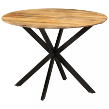 vidaXL tömör mangófa és acél étkezőasztal Ø110 x 78 cm bútor