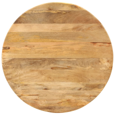 vidaXL tömör mangófa és acél étkezőasztal Ø110 x 78 cm (338454) bútor