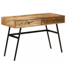 vidaXL Tömör mangófa fiókos íróasztal 110 x 50 x 76 cm íróasztal