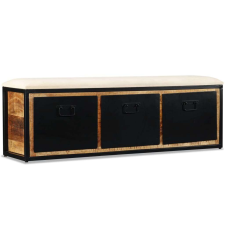 vidaXL tömör mangófa tárolópad 3 fiókkal 120 x 30 x 40 cm bútor