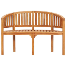 vidaXL Tömör tíkfa banán alakú pad 120 cm kerti bútor