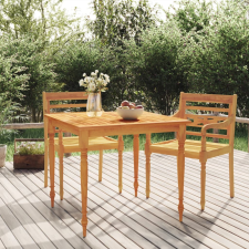 vidaXL Tömör tíkfa batavia asztal 85 x 85 x 75 cm kerti bútor