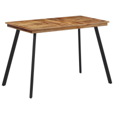 vidaXL tömör tíkfa étkezőasztal 120 x 62 x 76 cm bútor