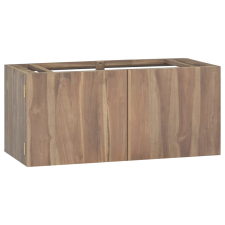 vidaXL tömör tíkfa falra szerelhető fürdőszobaszekrény 90 x 39 x 40 cm fürdőszoba bútor