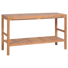 vidaXL tömör tíkfa fürdőszobai pipereszekrény 132 x 45 x 75 cm fürdőszoba bútor