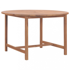 vidaXL Tömör tíkfa kerti étkezőasztal Ø110 x 75 cm kerti bútor