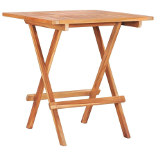 vidaXL tömör tíkfa összecsukható bisztróasztal 60 x 60 x 65 cm kerti bútor