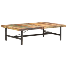 vidaXL tömör újrahasznosított fa dohányzóasztal 142 x 90 x 42 cm bútor