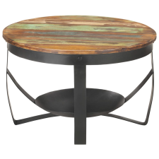 vidaXL tömör újrahasznosított fa dohányzóasztal Ø68 x 43 cm (320796) bútor
