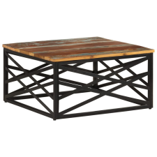 vidaXL tömör újrahasznosított fa dohányzóasztal 68 x 68 x 35 cm bútor