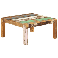 vidaXL tömör újrahasznosított fa dohányzóasztal 80 x 80 x 40 cm bútor