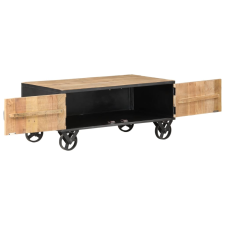 vidaXL tömör újrahasznosított fa dohányzóasztal 90 x 50 x 39 cm (323514) bútor