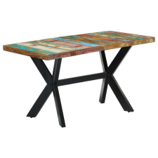 vidaXL tömör újrahasznosított fa étkezőasztal 140 x 70 x 75 cm bútor