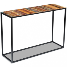 vidaXL tömör újrahasznosított fa konzolasztal 110 x 35 x 76 cm bútor