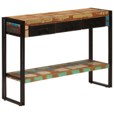 vidaXL tömör újrahasznosított fa tálalóasztal 110x30x76 cm bútor